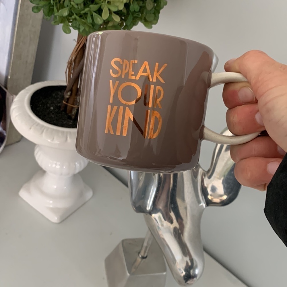 Starbucks 2017 Limited 'Speak Your Kind' Mug‎ brown gold
